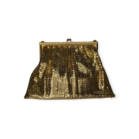 Vintage Whiting & Davis Gold Metal Mesh Handbag w/Original Comb, Change Purse - Picture 2 of 16